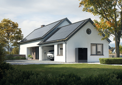 Photovoltaik-Anlage Einfamilienhaus plus Ladebox und Wärmepumpe